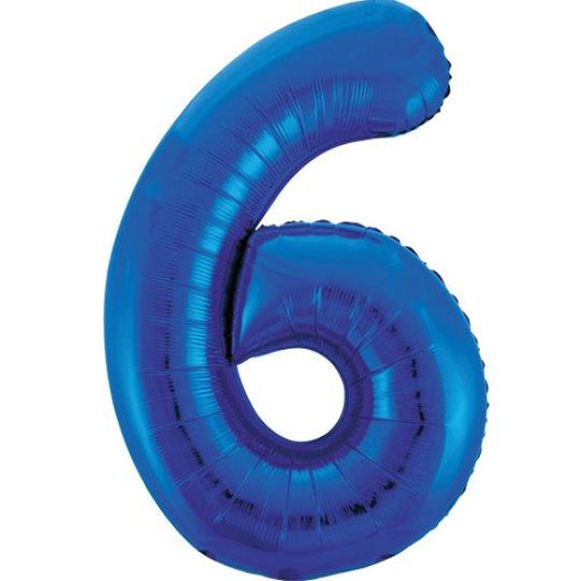 Blue Number Balloon 6