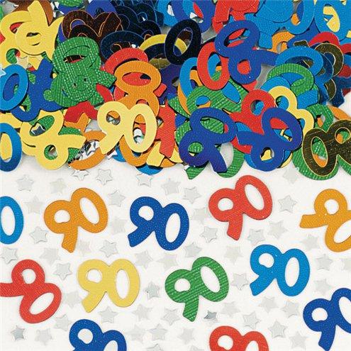 90th Birthday Multicoloured Confetti