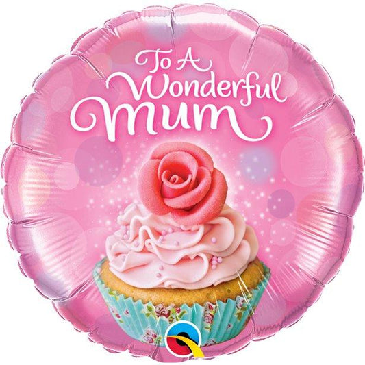 To A Wonderful Mum Cupcake - 18" Foil