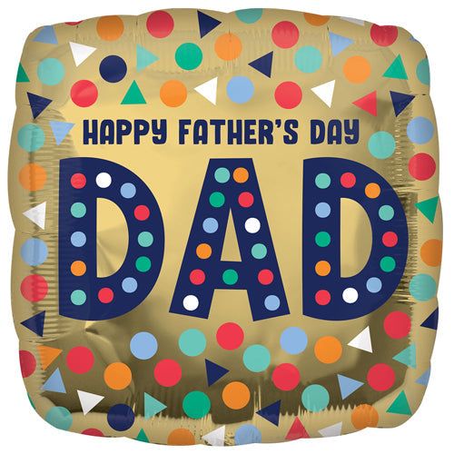 18 inch Happy Father's Day Square Foil Balloon