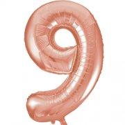 Rose Gold Number Balloon 9