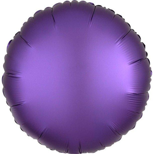 Purple Satin Circle Foil Balloon - 18"