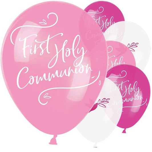 First Holy Communion Pink Mix Balloons