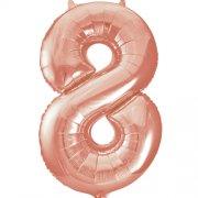 Rose Gold Number Balloon 8