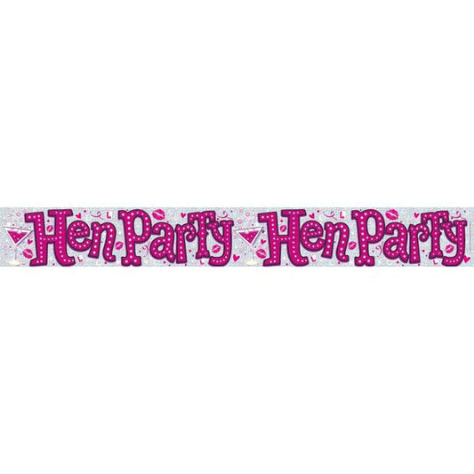 Hen Party Holographic Banner