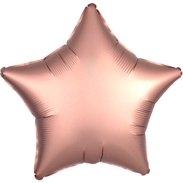 Rose Gold Satin Star Foil Balloon - 18"