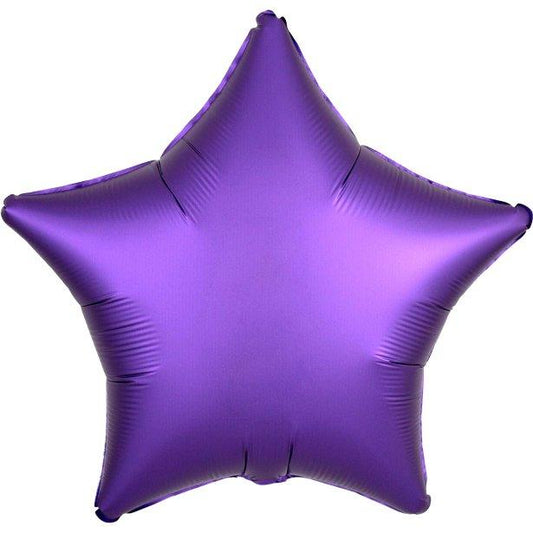 Purple Satin Star Foil Balloon - 18"