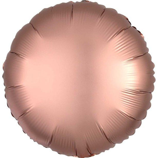 Rose Gold Satin Circle Foil Balloon - 18"
