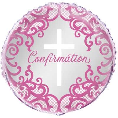 Pink Cross Confirmation 18" Foil Balloon